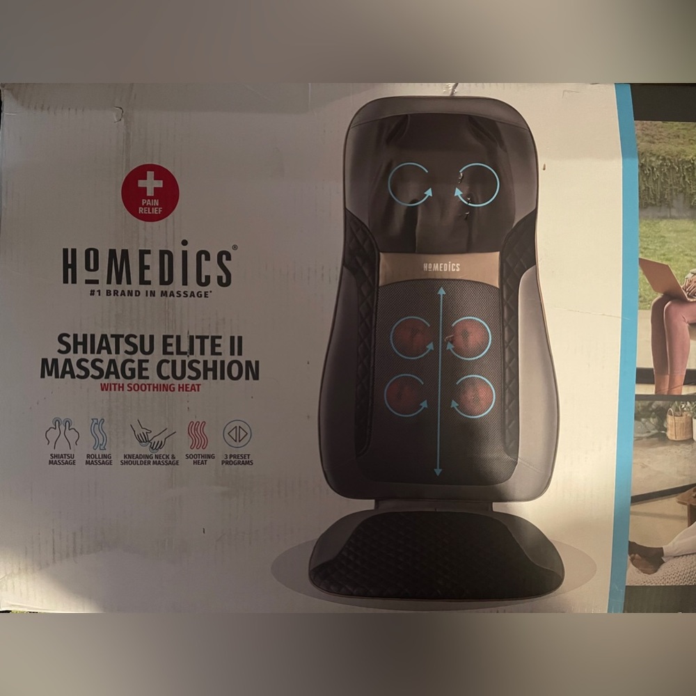 HoMedics Shiatsu Elite II Massage Cushion with Soothing Heat